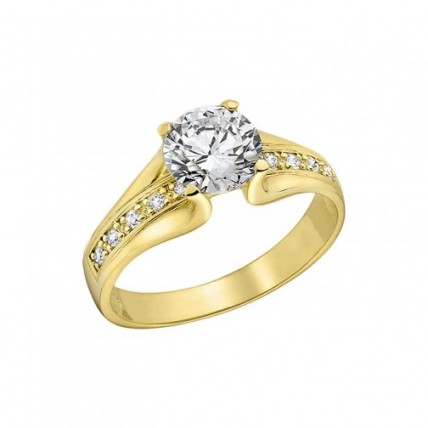 Δαχτυλίδι Χρυσό 14K (RI413 - RY117)